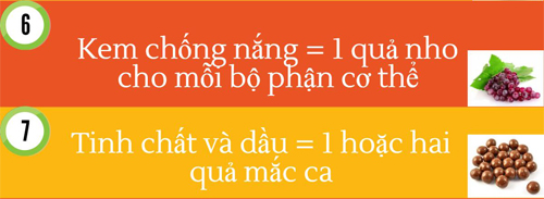 Dùng củ quả để đo lượng mỹ phẩm cần dùng - 3