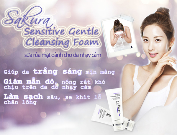 sữa rửa mặt làm sạch da dành cho da nhạy cảm