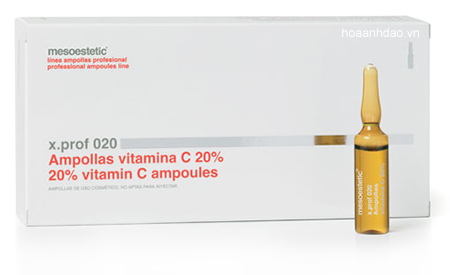 Vitamin C điều giúp giảm nám đốm nâu Mesoestetic Ampoules of Vitamin C 20‰ (20 ống)