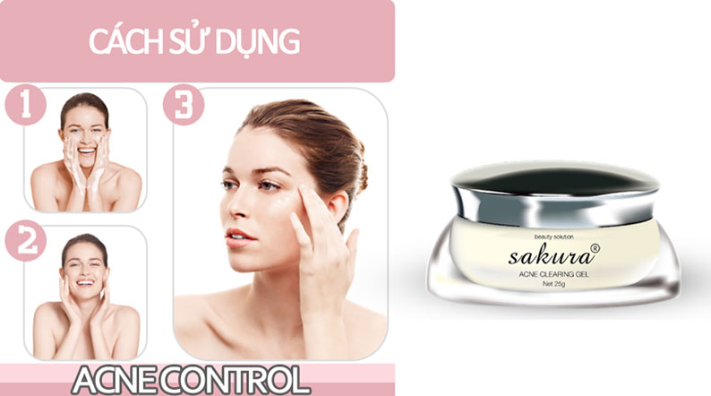 kem tri mun sakura acne clearing gel