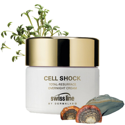 kem dưỡng trắng da Cell Shock Total Resurface Overnight Cream Swissline