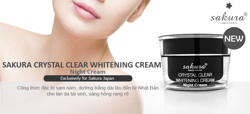 Kem giúp giảm Nám, Trắng Da Sakura Whitening Night Cream