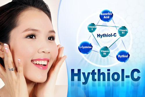 Hợp chất Hythiol-C bao gồm vitamin C, vitamin B5 và các amino acid Cysteine tự nhiên