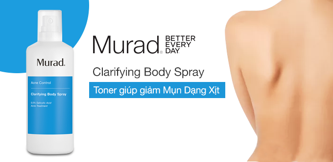 Toner giúp giảm mụn dạng xịt Murad Clarifying Body Spray
