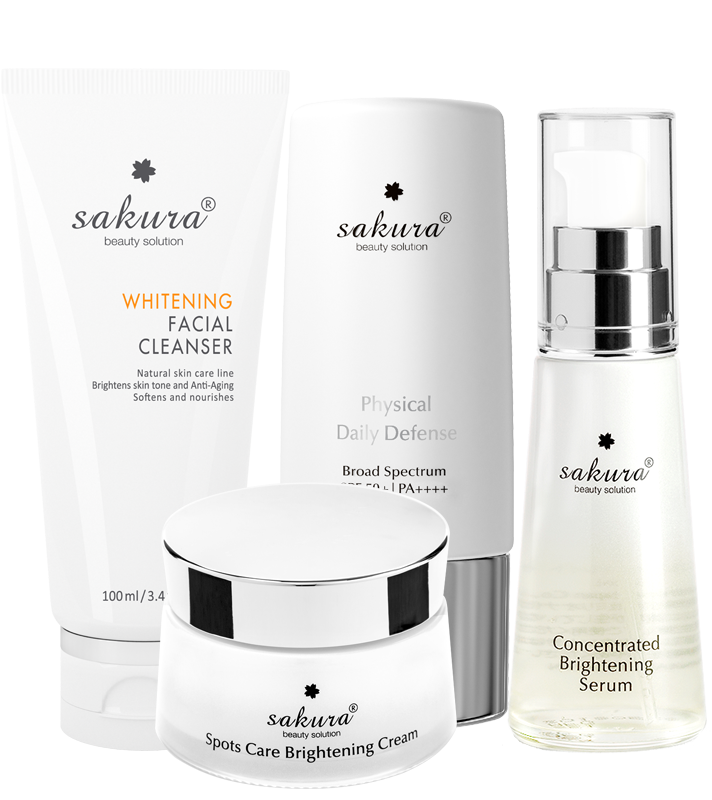 Bộ dưỡng trắng da mặt cao cấp Sakura tiêu chuẩn Nhật Bản