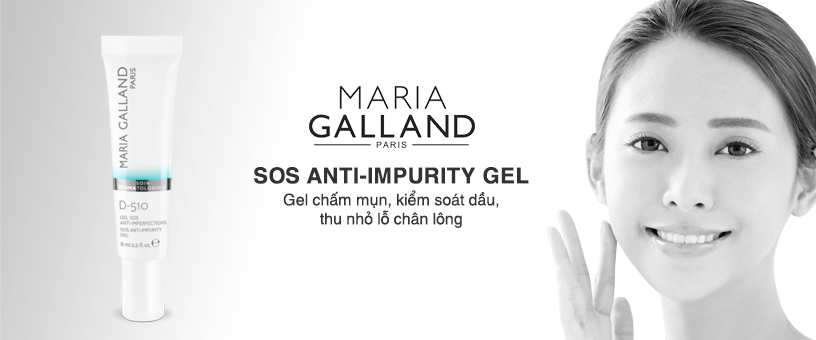 Gel chấm mụn, kiểm soát dầu, thu nhỏ lỗ chân lông Maria Galland SOS Anti-Impurity Gel D-510