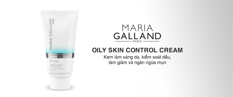 Kem làm sáng da, kiểm soát dầu, làm giảm và ngăn ngừa mụn Maria Galland Oily Skin Control Cream D-710