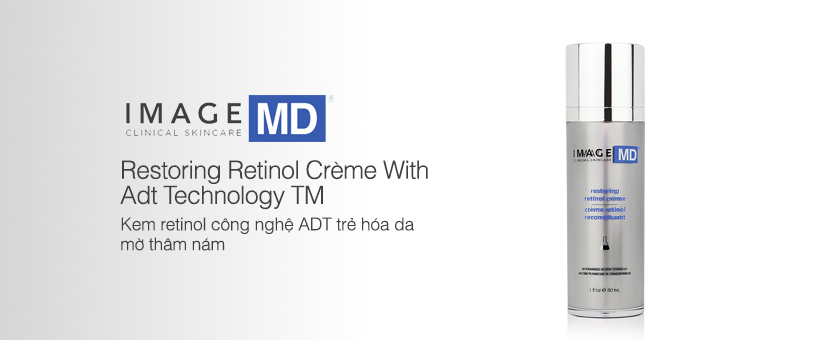 Kem retinol công nghệ ADT trẻ hóa da, mờ thâm nám Image MD Restoring Retinol Crème With Adt Technology TM