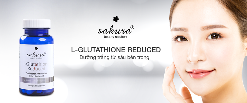 Viên uống trắng da chống lão hóa Sakura L-Glutathione Reduced