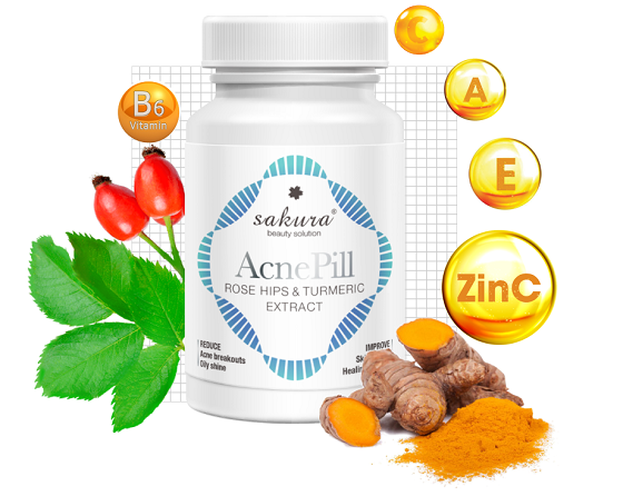 Thành phần 100‰ thiên nhiên, lành tính của Viên uống giảm mụn, mờ thâm Sakura AcnePill