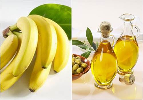 Mặt nạ 3: Chuối + dầu oliu = mặt nạ giảm nám , tàn nhang