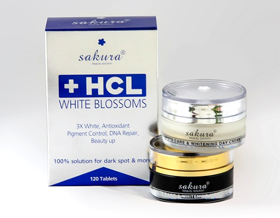 Bộ sản phẩm trắng da mờ thâm nám cao cấp Sakura Nhật Bản