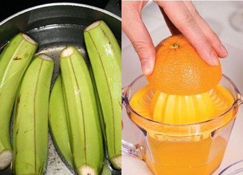 Trị nám và tàn nhang bằng chuối xanh và cam