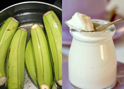 Trị nám và tàn nhang bằng chuối xanh và sữa chua