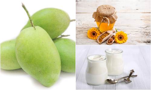 Hỗn hợp xoài xanh giúp trị sạch tàn nhang