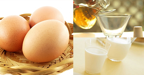 Cách 2: Trứng gà ngâm giấm + sữa tươi