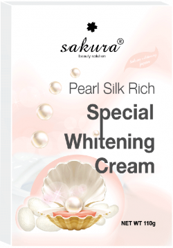 Kem tắm trắng toàn thân ngọc trai tơ tằm Sakura Pearl Silk Rich Special Whitening Cream
