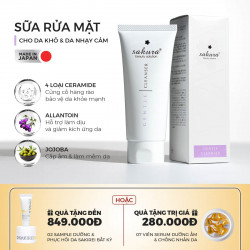 Sữa rửa mặt cho da nhạy cảm Sakura Gentle Cleanser