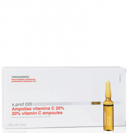 Serum chống lão hóa, mờ thâm nám Mesoestetic Ampoules of Vitamin C 20% (20 ống)