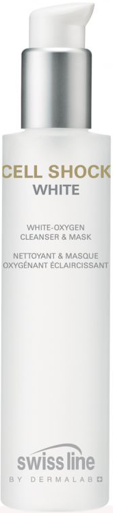 Sữa rửa mặt kiêm mặt nạ trắng da Swissline Cell Shock White White - Oxygen Cleanser & Mask