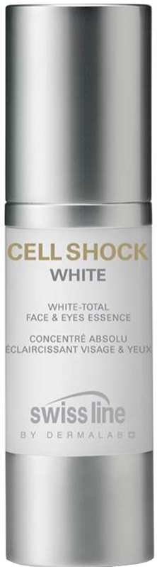 Tinh chất dưỡng trắng da mặt và mắt Swissline Cell Shock White White-Total Face & Eyes Essence