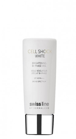 Nhũ tương bảo vệ & làm trắng da Swissline Cell Shock White Brightening Bi-Phase Veil SPF 45+++
