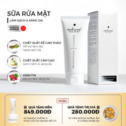 Sữa rửa mặt sáng da Sakura Brightening Cleanser