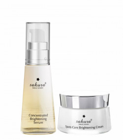 Bộ sản phẩm dưỡng da trắng sáng ngăn ngừa sạm nám Sakura Spots Care Brightening