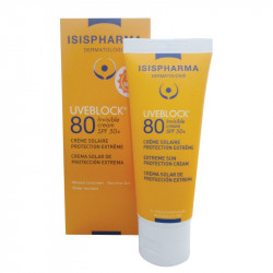 Kem chống nắng cho da nhạy cảm ISIS Pharma Uveblock 80 Invisible Cream SPF50