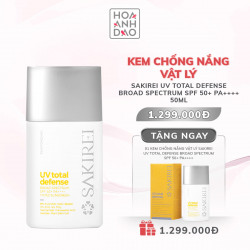 KEM CHỐNG NẮNG VẬT LÝ SAKIREI UV TOTAL DEFENSE BROAD SPECTRUM SPF50+ PA++++ TINTED SUNSCREEN