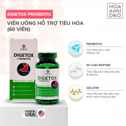 FELIX DIGETOX PROBIOTIC – HỖ TRỢ TIÊU HÓA HIỆU QUẢ (HỘP 60 VIÊN)