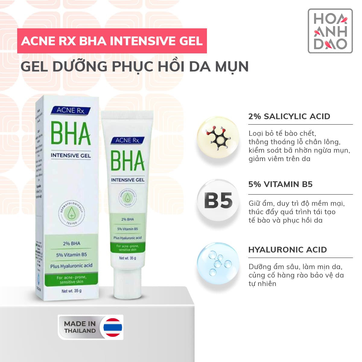 Gel Dưỡng Phục Hồi Da Mụn Acne Rx BHA Intensive Gel