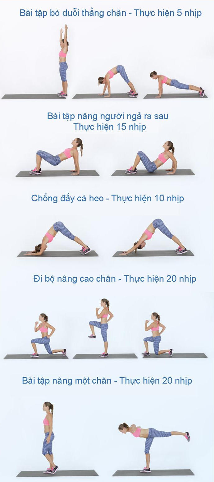 Tổng hợp 12 bài tập giảm cân cấp tốc tại nhà