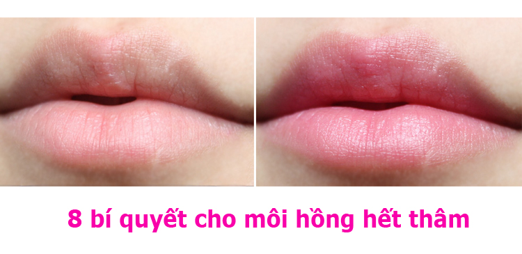 8 bí quyết cho môi đỏ hồng tự nhiên