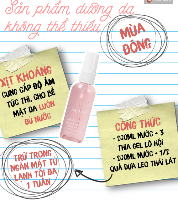 Sản phẩm dưỡng da không thể thiếu trong mùa đông