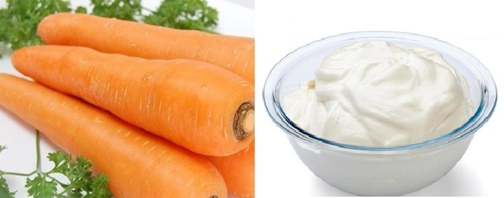 Làm đẹp với công thức từ sữa chua và cà rốt
