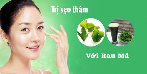 1 nắm rau má và 2 viên vitamin E - hỗn hợp giúp da láng o không tì vết