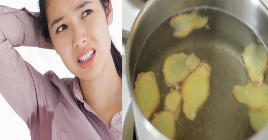 Sử dụng gừng tươi và chè xanh để trị hôi nách
