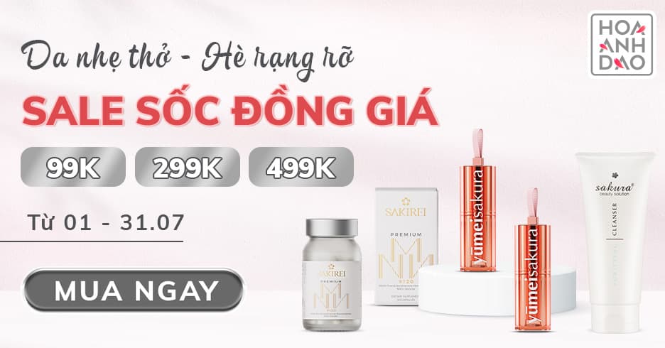 HÈ NHẸ THỞ – DA RẠNG RỠ ƯU ĐÃI HẾT CỠ TỪ 99K