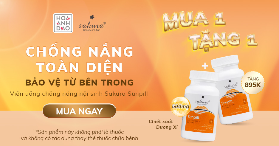 Sakura Sunpill – Viên uống chống nắng nội sinh hỗ trợ bảo vệ da từ bên trong