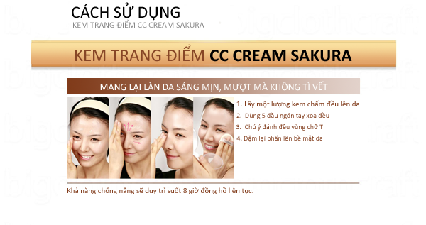 trang điểm sakura cc cream