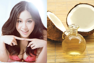 dầu dừa giàu axit béo giúp mi mọc ra nhanh và dài hơn chỉ sau 1 tháng sử dụng