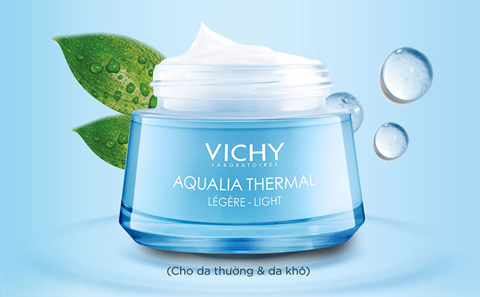 Kem dưỡng ẩm cho da căng mịn, ẩm mượt Vichy Aqualia Thermal Légère-Light 