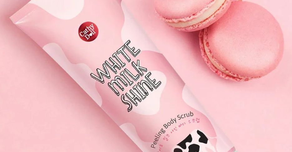 Cathy doll white milk shine peeling body scrub